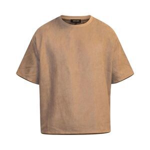 Suede Oversized T-shirt- Sand Size Medium